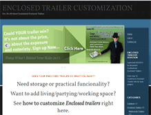 Tablet Screenshot of enclosedtrailercustomization.com